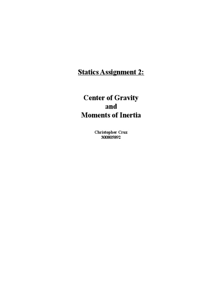 Statics Assignment 2 PDF | PDF | Rotation Around A Fixed Axis | Center ...