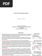 IN 227 Control Systems Design: Lectures 7 and 8