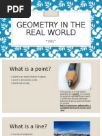 Real-Life Geometry Examples | PDF | Line (Geometry) | Plane (Geometry)
