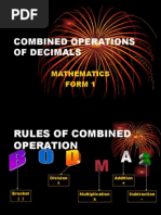 f1 Math Form1 - c4 - Combined Operations of Decimals