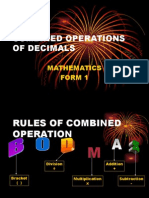 f1 Math Form1 - c4 - Combined Operations of Decimals