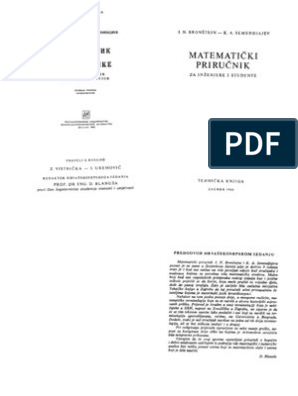 Bronstein I Semendjajev - Matematički Priručnik | PDF