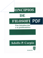 Principios de La Filosofía, Adolfo Carpio