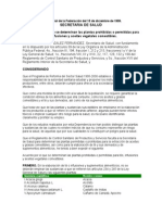 Plantas Prohibidas - DOF - 15 de Diciembre de 1999