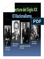 Arquitectura Del Siglo Xx. Racionalismo