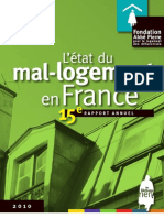 Rapport Annuel 2010 de La Fondation Abbé Pierre Sur Le Mal-Logement