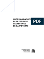 Criterios básicos para estudios geotécnicos de carreteras