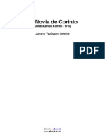 Goethe, Johann Wolfgang - La Novia de Corinto