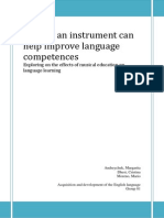 Playing An Instrument Can Help Improve Language Competences