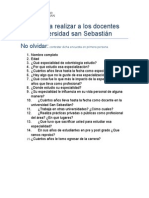 Encuesta Docentes de La Universidad San Sebastian