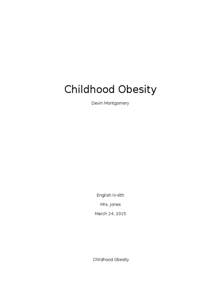 Understanding Childhood Obesity Causes | PDF | Childhood Obesity | Obesity