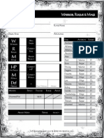 WRM Character Sheets