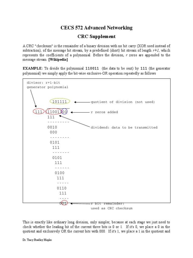 Understanding CRC in Networking | PDF | Algorithms | Encodings