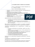 Fundamentos de La Planificacion y Control de Utilidades