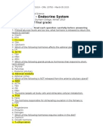 ASSIGNMENT - Endocrine System: /20 Marks (2% of Final Grade)