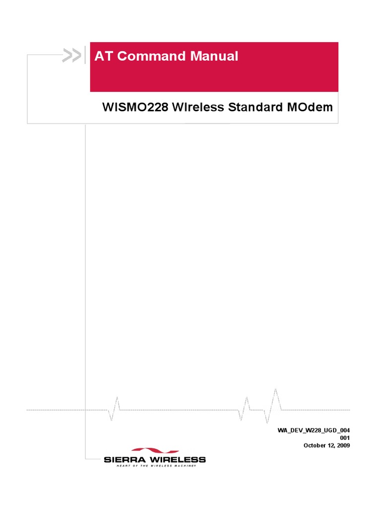 Wismo 228 Atcommandmanualrev 001 | PDF | Modem | Short Message Service