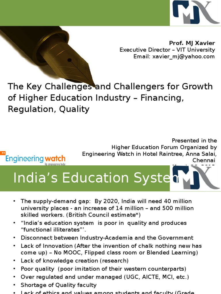 Challenges Facing Higher Education PDF Master Of Business