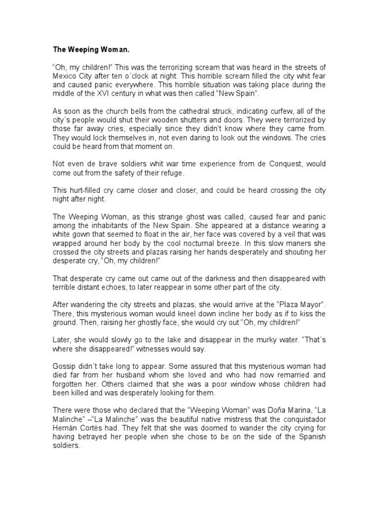The Weeping Woman PDF
