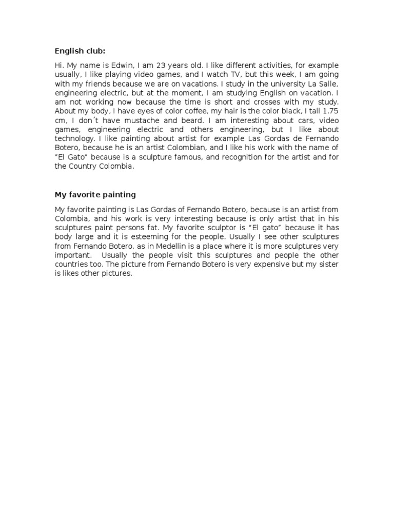 English Club 4 | PDF