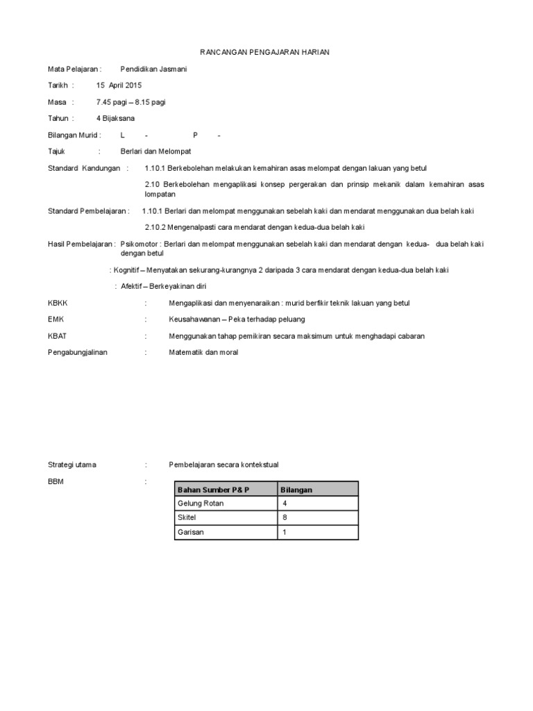 Rph Thn 4 Berlari Melompat Pdf
