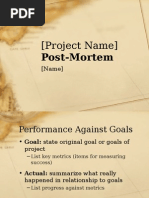 Project Post-mortem Presentation