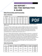 Physics Lab Report - Refractive Index