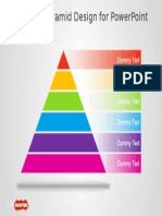 6 Levels Pyramid Design For Powerpoint: Dummy Text Dummy Text Dummy Text Dummy Text