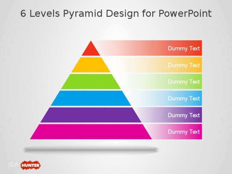 6 Levels Pyramid PowerPoint Design | PDF