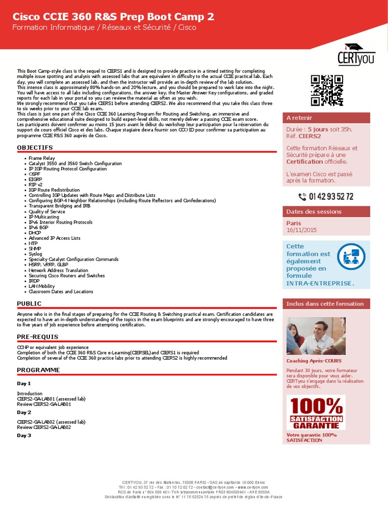 CIERS2 Formation Cisco Ccie 360 Rs Prep Boot Camp 2 PDF | PDF | Network ...