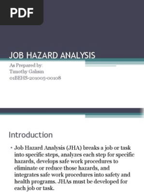 Job Hazard Analysis