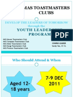 Mas Toastmasters Clubs: Youth Leadership Program