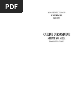 caietul cursantului