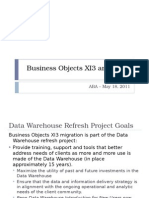Business Objects XI3 and Webi: ABA - May 18, 2011