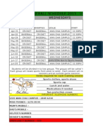 Lower Primary Cricket Schedule 2015