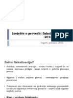 Prezentacija Izvjesce o Fiskalizaciji-2013godina