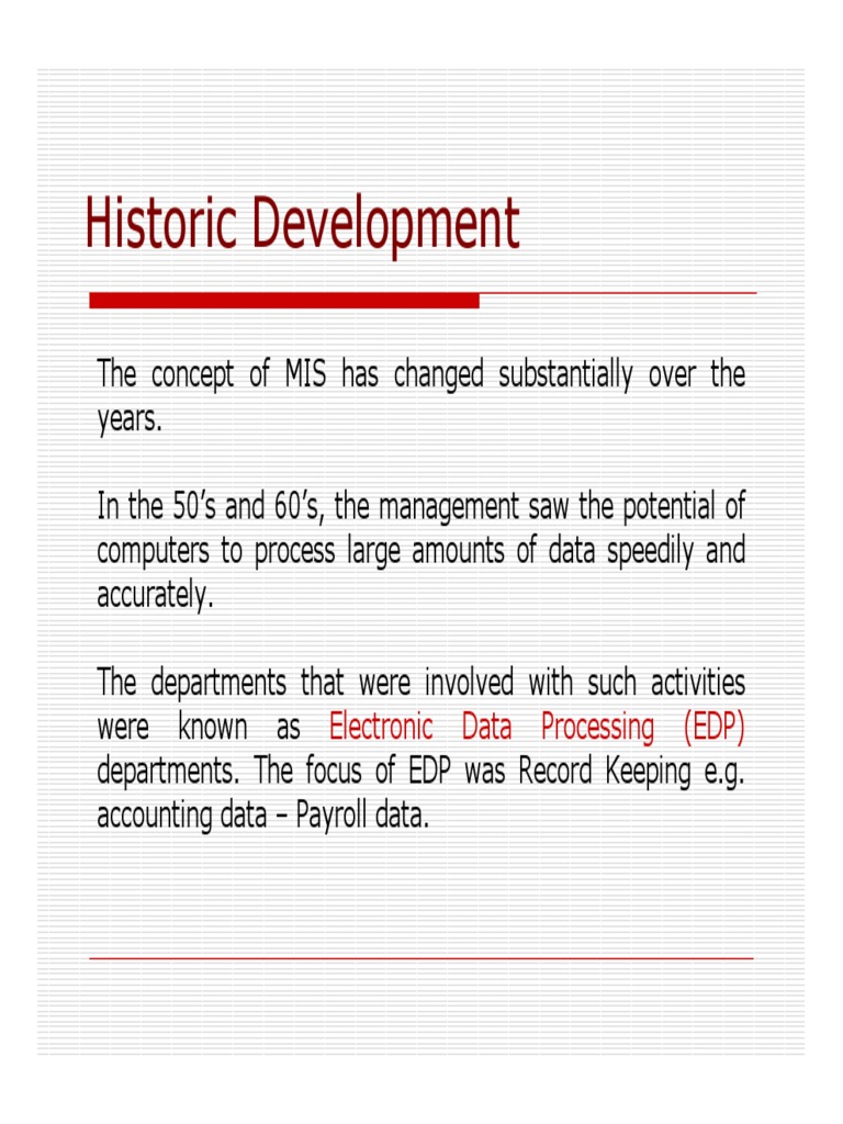 Evolution of Management Information Systems | PDF