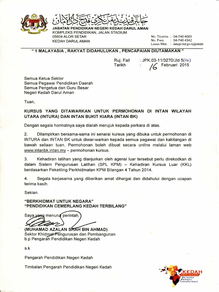 Kursus Ditawarkan INTAN  PDF