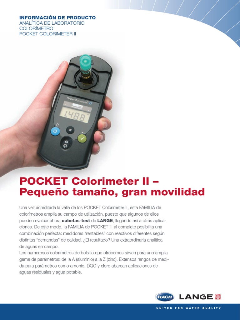 Colorimetros Hach | PDF | Aluminio | Elementos químicos