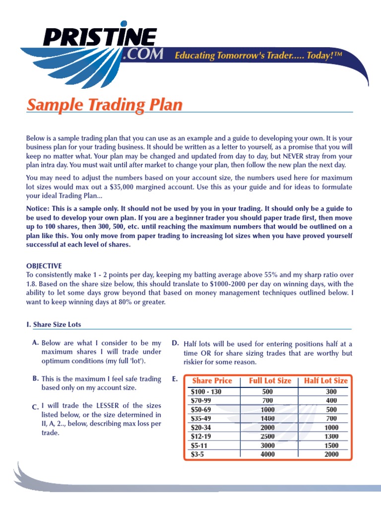 business plan trading company
