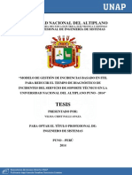 Modelo de Gestión de Incidencias Basado en ITIL PDF