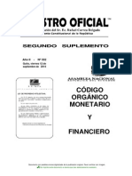 Codigo Organico Monetario y Financiero Ultimo