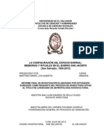 1 La Configuración Del Espacio Barrial Memorias y Rituales en El Barrio San Jacinto (San Salvador, 2012) PDF