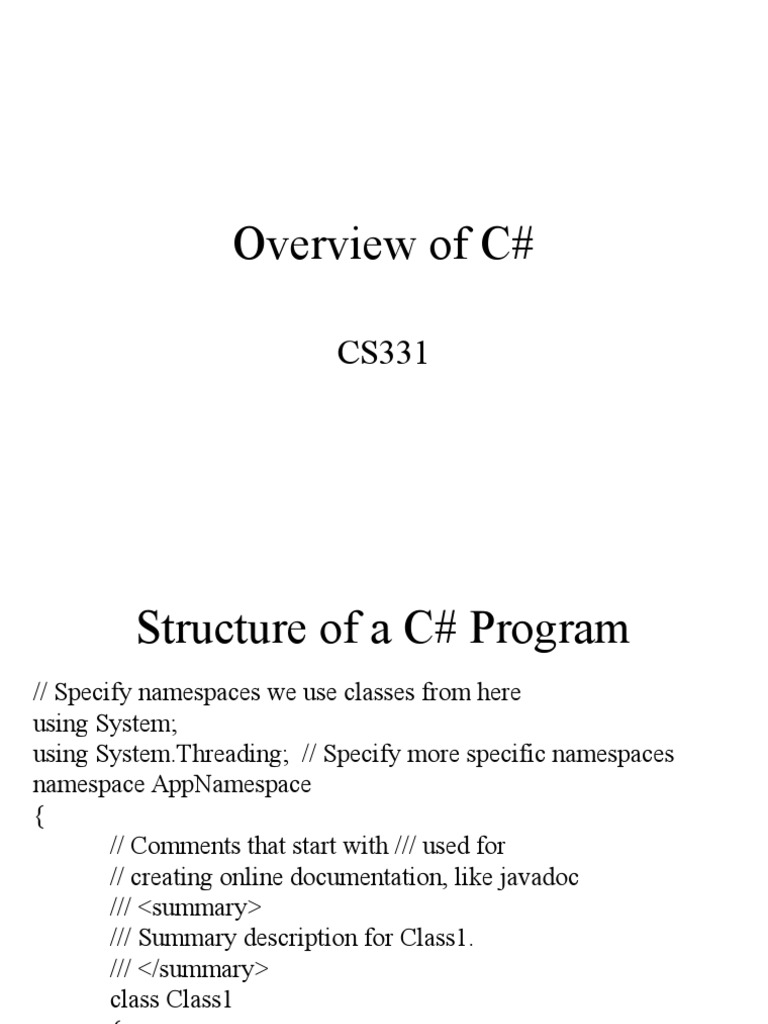 Csharp | PDF