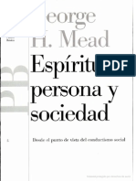 Mead George h Espiritu Persona y Sociedad