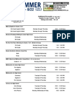 2015 Summer Schedule Cresskill