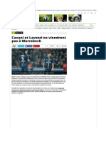 Ligue 1 - PSG - Cavani et Lavezzi ne viendront pas à Marrakech.pdf