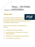 Shear Wall - Its Types and Positioning