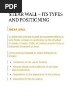 Shear Wall - Its Types and Positioning