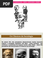 Clássicos Da Sociologia - Durkheim, Marx e Weber