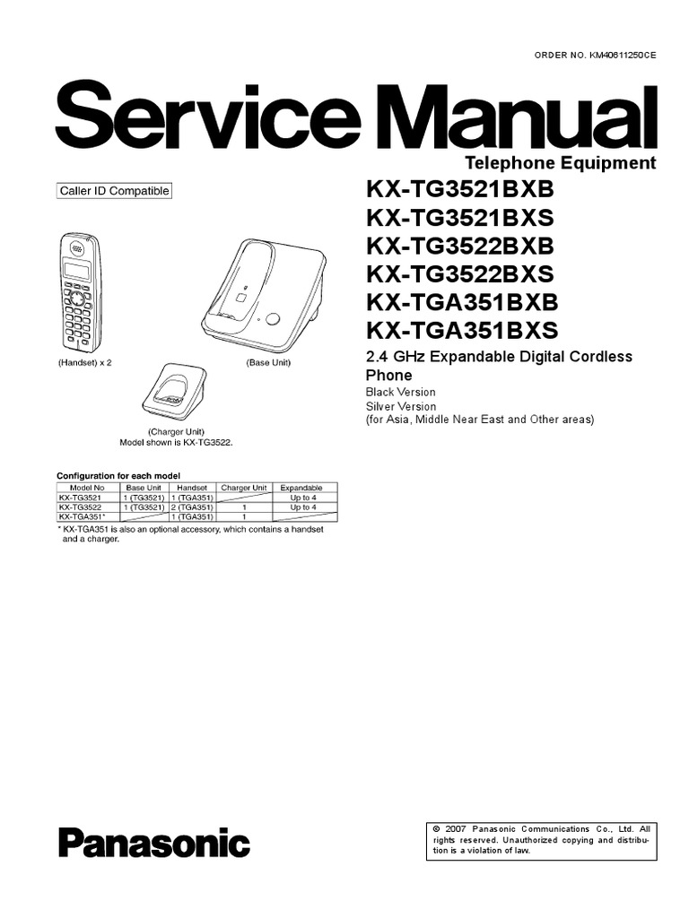 Panasonic Service Manuals And User Manuals